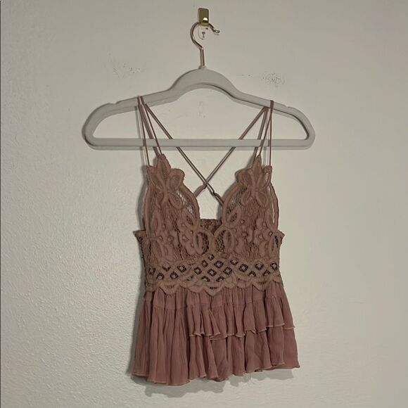 Free people‎ Adella dusty pink tank, size XS - Picture 2 of 7